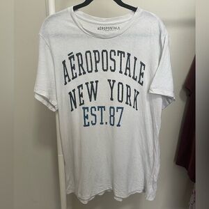 Aeropostale New York Men’s White Graphic Short Sleeve Crewneck Shirt Size large